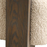 Modern European furniture - White Shearling T-Back Accent Chair - www.oroa.com