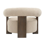 Modern European furniture - White Shearling T-Back Accent Chair - www.oroa.com