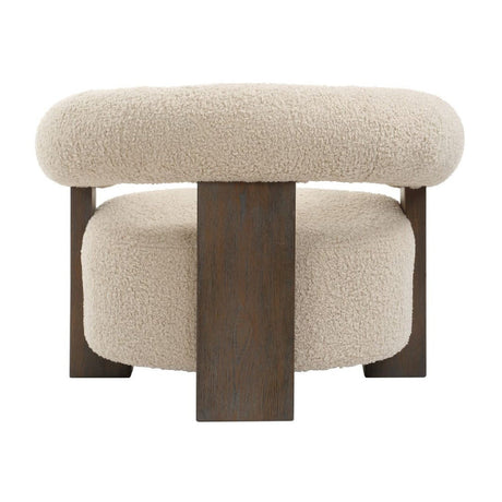 Modern European furniture - White Shearling T-Back Accent Chair - www.oroa.com