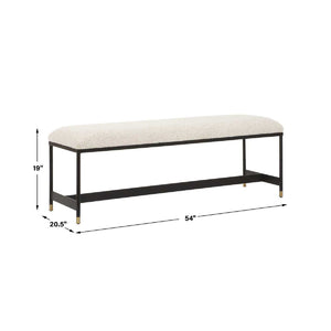  White Upholstered Bench | Oroa.com