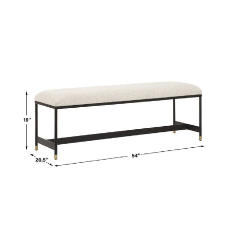 Modern European furniture - White Upholstered Bench - www.oroa.com