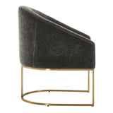 Black Velvet Cantilevered Dining Chair | Uttermost Hanni
