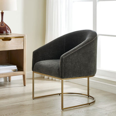 Black Velvet Cantilevered Dining Chair | Uttermost Hanni