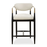 Modern European furniture - White Velvet Counter Stool - www.oroa.com