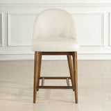 Modern European furniture - Cream Leather Inspired Counter Stool - www.oroa.com