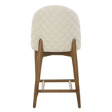 Modern European furniture - Cream Leather Inspired Counter Stool - www.oroa.com