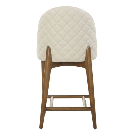 Modern European furniture - Cream Leather Inspired Counter Stool - www.oroa.com