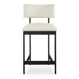 White Leather Counter Stool | Uttermost Apsley