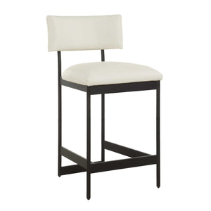   White Leather Counter Stool | Oroa.com