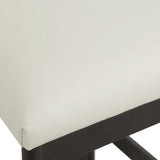 White Leather Counter Stool | Uttermost Apsley