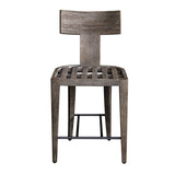 Modern European furniture - Mahogany T-Shaped Outdoor Counter Stool - www.oroa.com 