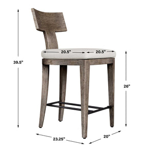   Mahogany T-Shaped Outdoor Counter Stool | Oroa.com