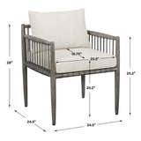 Modern European furniture - Gray Mahogany Outdoor Dining Chair - www.oroa.com