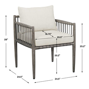   Gray Mahogany Outdoor Dining Chair | Oroa.com
