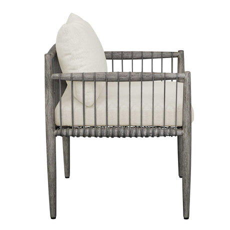 Modern European furniture - Gray Mahogany Outdoor Dining Chair - www.oroa.com