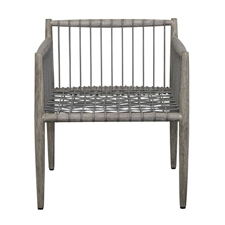 Modern European furniture - Gray Mahogany Outdoor Dining Chair - www.oroa.com