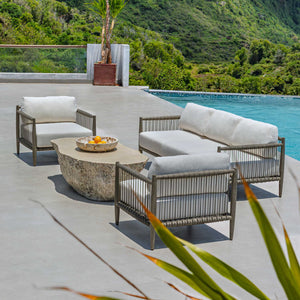   Gray Mahogany Outdoor Lounge Chair | Oroa.com