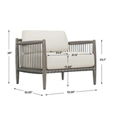 Modern European furniture - Gray Mahogany Outdoor Lounge Chair - www.oroa.com