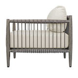 Modern European furniture - Gray Mahogany Outdoor Lounge Chair - www.oroa.com