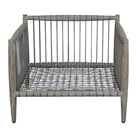 Modern European furniture - Gray Mahogany Outdoor Lounge Chair - www.oroa.com