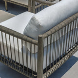 Modern European furniture - Gray Mahogany Outdoor Lounge Chair - www.oroa.com