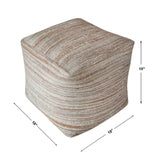 Modern European furniture - Natural Hemp Fibers Pouf - www.oroa.com
