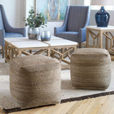 Modern European furniture - Natural Hemp Fibers Pouf - www.oroa.com
