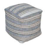 Modern European furniture - Gray & Cream Fabric Ottoman - www.oroa.com