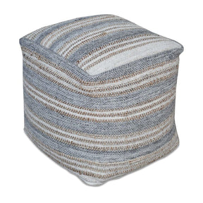 Gray & Cream Fabric Ottoman by Uttermost Mesick