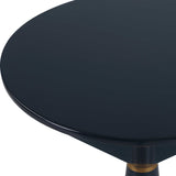 Modern European furniture - Navy Blue Pedestal Accent Table - www.oroa.com