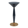 Modern European furniture - Navy Blue Pedestal Accent Table - www.oroa.com