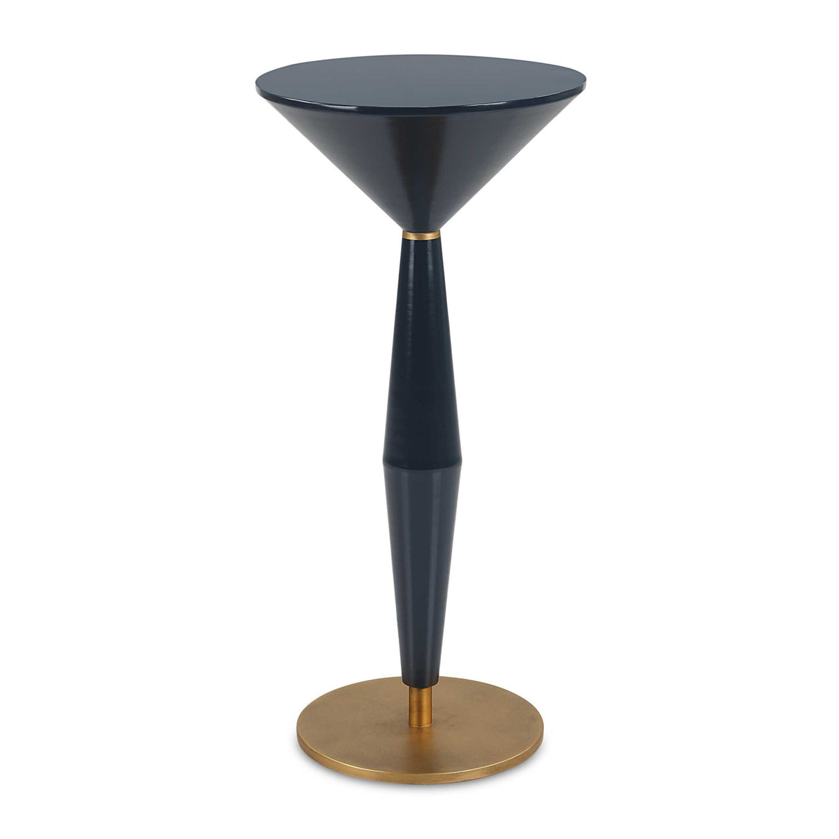 Modern European furniture - Navy Blue Pedestal Accent Table - www.oroa.com
