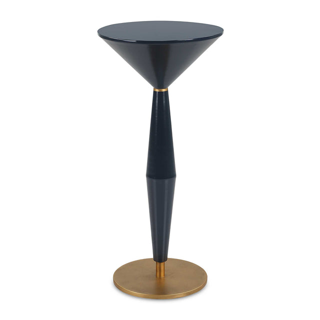 Modern European furniture - Navy Blue Pedestal Accent Table - www.oroa.com