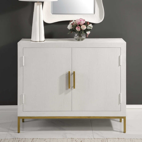 2-Door Oak Veneer Cabinet | Uttermost Front Range