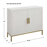 2-Door Oak Veneer Cabinet | Uttermost Front Range
