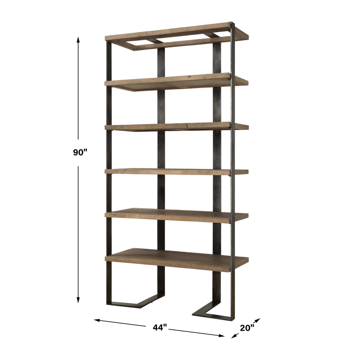 Modern European furniture - Natural Oak 5-Shelf Bookcase - www.oroa.com
