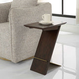 Brown Wooden Slanted Accent Table by Uttermost Breakthrough, alternate view 2