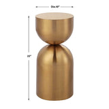 Gold Hourglass Accent Table | Uttermost Golden Vessel
