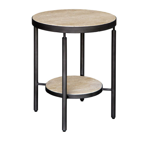 Modern European furniture - Round Travertine Side Table - www.oroa.com