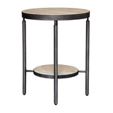 Modern European furniture - Round Travertine Side Table - www.oroa.com