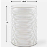 White Grooved Cylindrical Accent | Uttermost Borderline