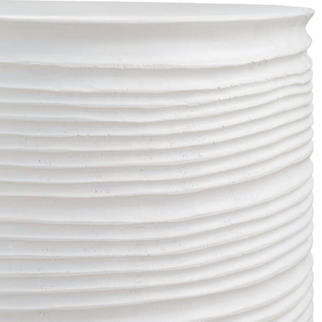 White Grooved Cylindrical Accent | Uttermost Borderline