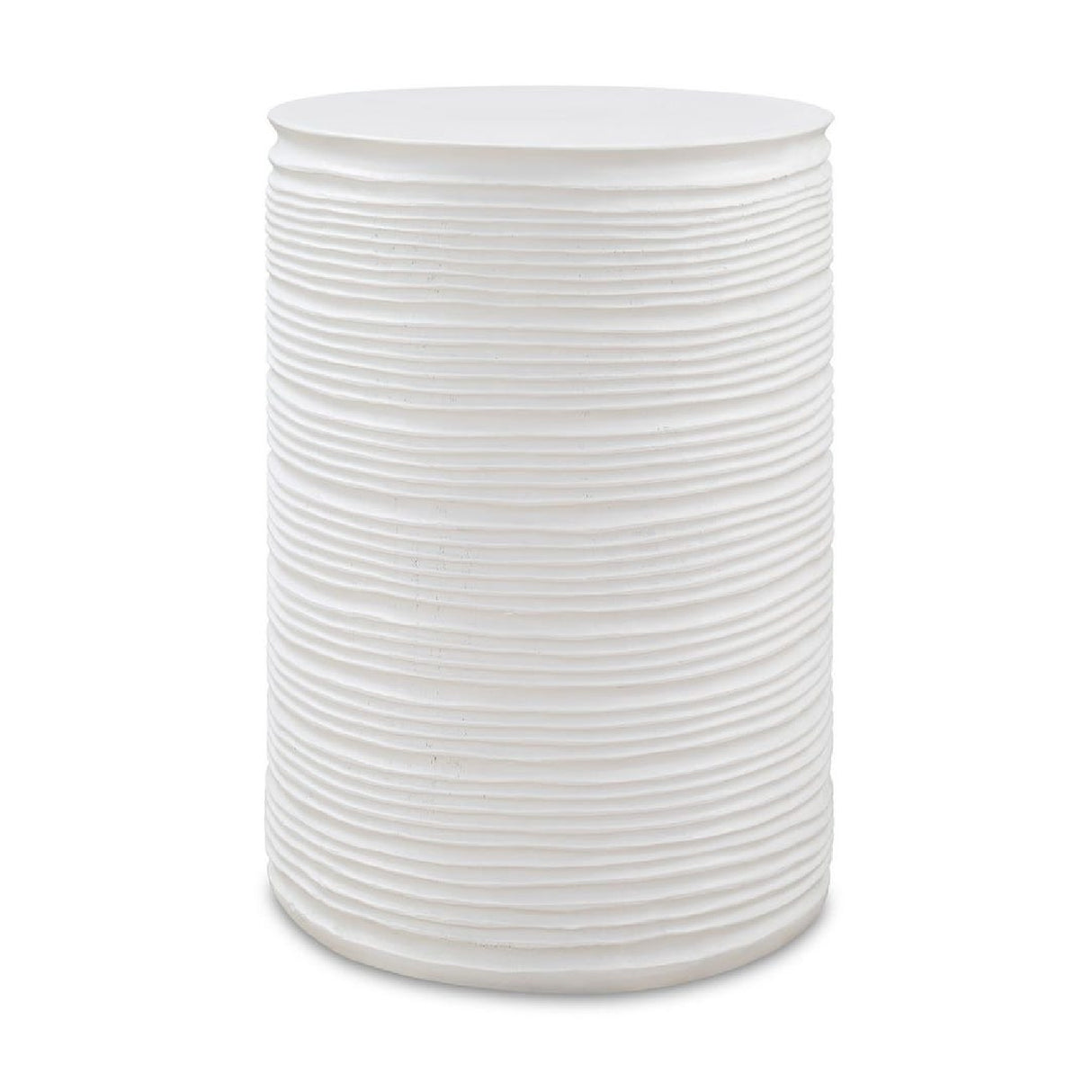 White Grooved Cylindrical Accent | Uttermost Borderline