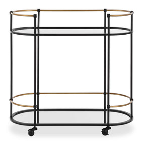 Modern European furniture - Mirrored Shelves Bar Cart - www.oroa.com