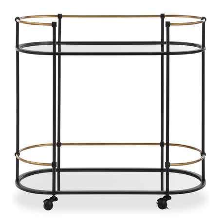Modern European furniture - Mirrored Shelves Bar Cart - www.oroa.com