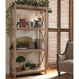 Modern European furniture - Gray Fir Wood Bookshelf - www.oroa.com