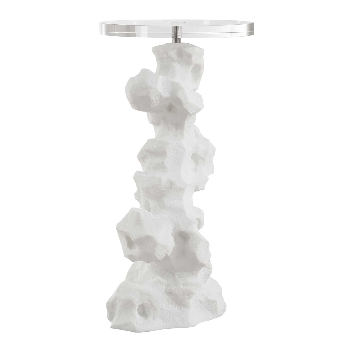White Man-Made Stone Drink Table | Uttermost Remnant