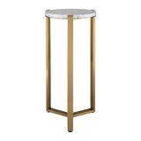 Round White Marble Drink Table | Uttermost Pietra