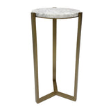 Round White Marble Drink Table | Uttermost Pietra