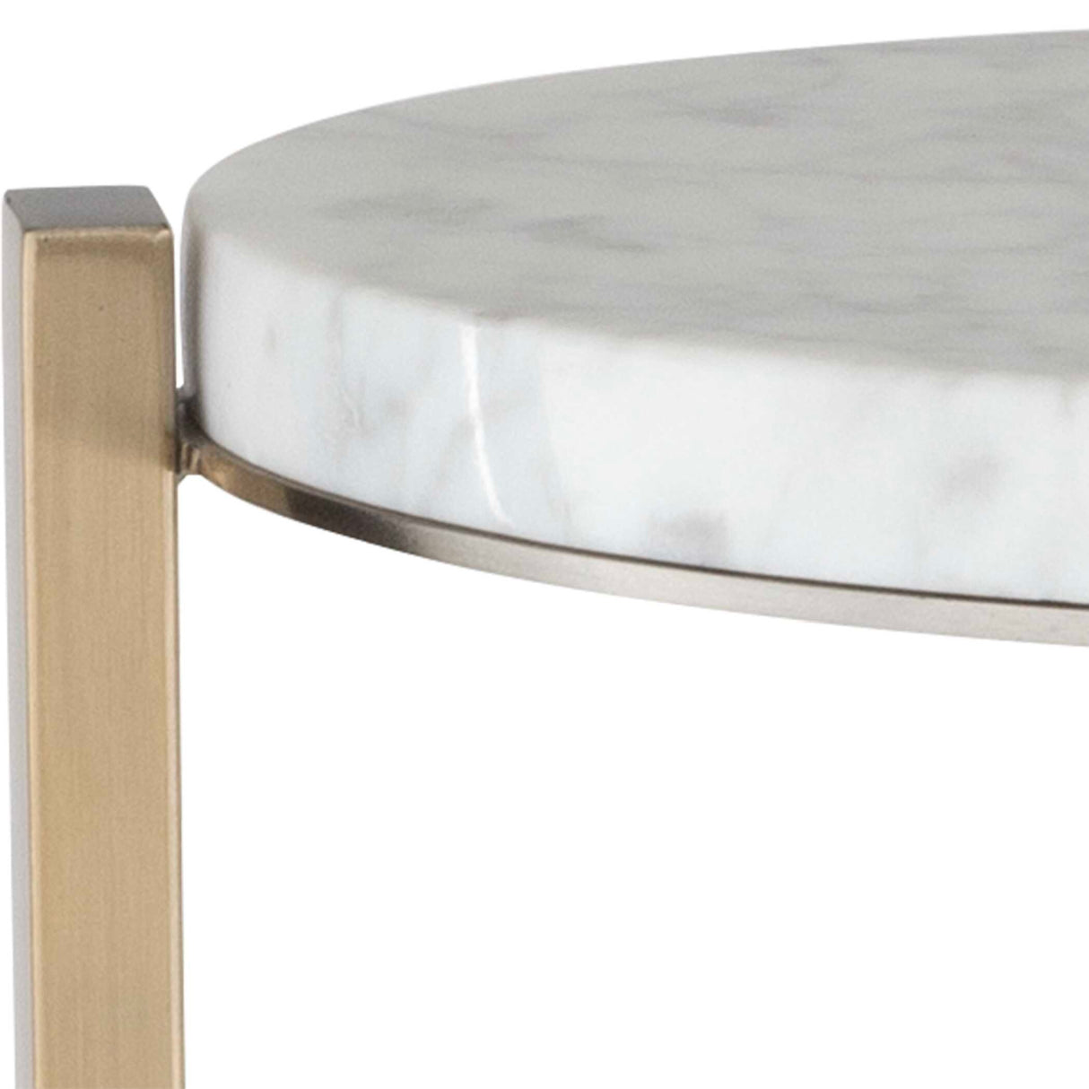 Round White Marble Drink Table | Uttermost Pietra